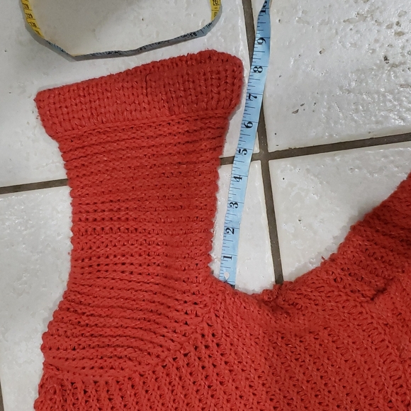 Free People Orange Button Up Hooded Sweater Size XS - Picture 8 of 12